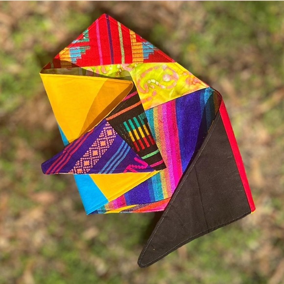 Colorful Patchwork Scarf - Picture 6 of 8